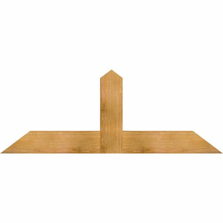 Ekena Millwork Portland Rough Sawn Timber Gable Bracket, Western Red Cedar, 60"W x 22"H x 4"D x 6"F, 9/12 Pitch GBW060X22X0406POR00RWR